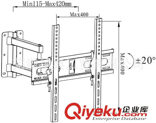 離子架系列 15-55寸180度拉伸20度正負(fù)調(diào)節(jié)式電視架三星LG多功能通用電視機架原始圖片2