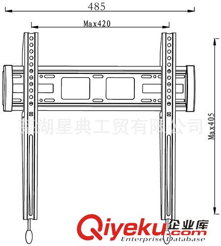 離子架系列 紅黑色LED液晶電視架簡便鎖扣式墻掛式電視機架多功能移動電視架原始圖片2