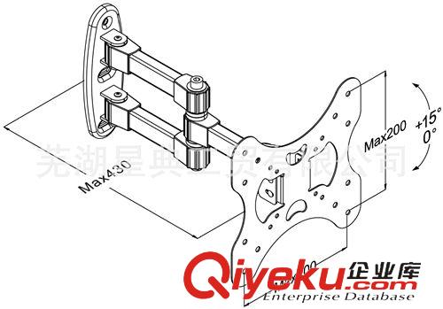 伸縮掛架系列 10-32寸拉伸液晶電視移動掛架淘寶暢銷電視機架等離子電視機掛架原始圖片2