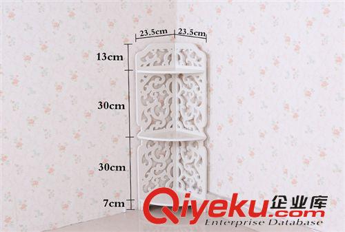 衛(wèi)浴架 一件代發(fā)木塑板雕花衛(wèi)浴防水客廳收納整理轉(zhuǎn)角置物架創(chuàng)意衛(wèi)浴架原始圖片3