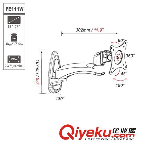 內(nèi)銷產(chǎn)品 廠家直銷液晶顯示器支架 萬向旋轉(zhuǎn)支架 液晶電視壁掛架 廚房支架原始圖片3