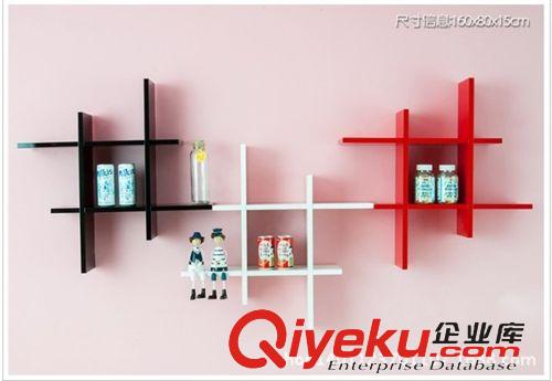 墻上隔板 擱板 壁掛 烤漆斜井字架隔板擱板置物架電視背景墻裝飾架電視墻創意隔板代發