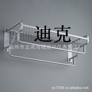新款 浴巾架系列 迪克衛(wèi)浴  太空鋁網(wǎng)籃浴巾架 毛巾架 帶鉤雙桿 浴巾架原始圖片2