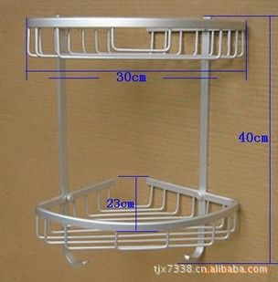 網(wǎng)籃 迪克衛(wèi)浴 太空鋁浴室角籃 二層置物架單 三角籃帶掛鉤 8203