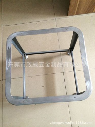 家具五金 廠家直銷 五金咖啡椅底架  不銹鋼支架 方管腳架原始圖片3