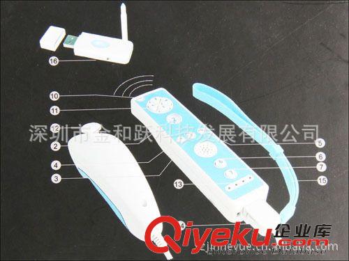 體感游戲機/掌上游戲機 廠家直銷2.4G無線手柄 wii左右手體感游戲功能 兼容windows8系統原始圖片3