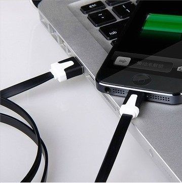 手機數據線 手機數據線 1米2米 3米蘋果iphone5面條加長頭安卓通用數據線原始圖片2