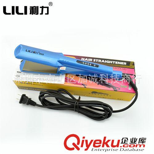 小家電 利力專業(yè)直發(fā)器 發(fā)廊專用燙發(fā)夾陶瓷釉玉米夾不傷發(fā)直發(fā)夾直發(fā)908原始圖片2