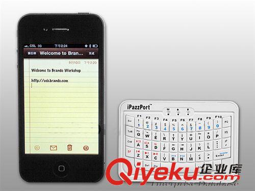 藍(lán)牙鍵盤 ipazzport ipad藍(lán)牙鍵盤 {zx1}款式 外觀時尚 廠家直銷 KP-06BTT原始圖片2