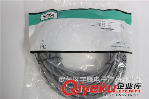 RJ45網(wǎng)絡(luò)跳線 zp APYZ 安普一舟 六類純銅網(wǎng)線 RJ45成品過測(cè)試純銅15米 灰