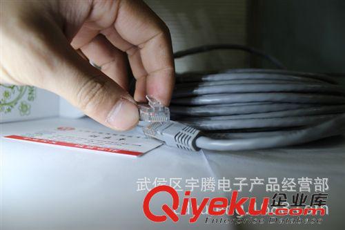 RJ45網(wǎng)絡(luò)跳線 zp安普一舟超五類純銅網(wǎng)線  RJ45成品過測試純銅20米 灰藍(lán)黃紅