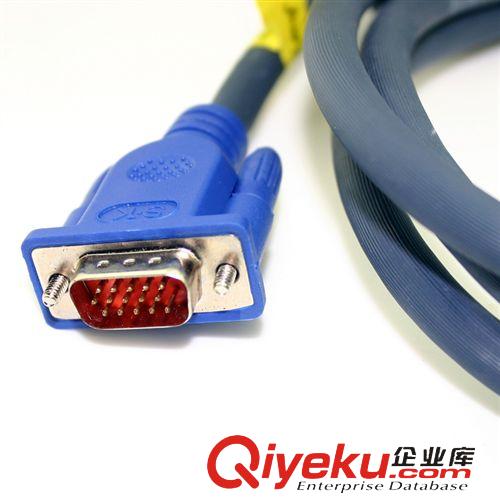 VGA 線材系列 VGA線賽康 SK1.5米 VGA3+6A藍(lán)頭黑線 高品質(zhì) 高清VGA視頻線批發(fā)