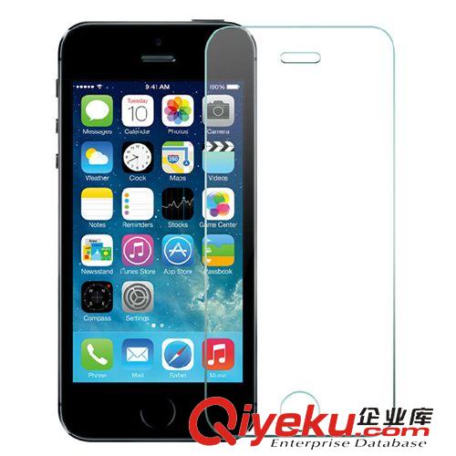 8月新款 蘋(píng)果iPhone5s鋼化膜 高清 鋼化玻璃膜 0.3mm超薄弧度蘋(píng)果4s鋼化膜