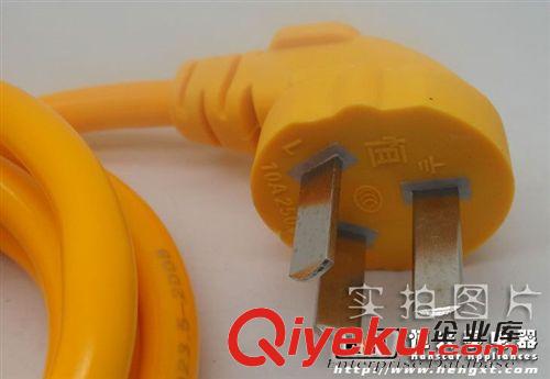 充電線，電源線 批發國標電線黃色尾瓷口{wn}電源線，阻燃全銅電動車插頭線連接線原始圖片2