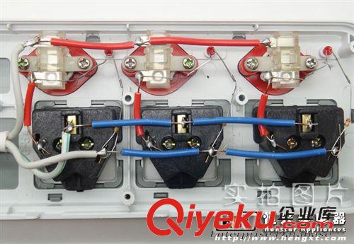 帶線插板 低價批發咖揚553三位獨立開關3米純銅電源線防爆防漏電耐用型插座原始圖片2