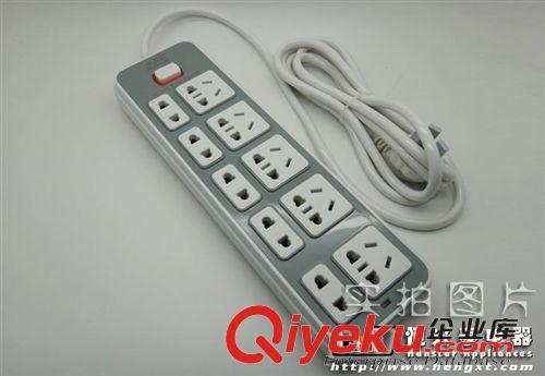 帶線插板 低價批發三插3米10位35孔實用插座 家用新國標純銅帶線 2500W16A原始圖片3
