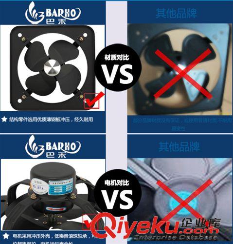 排油煙扇 批發(fā)靜音壁式排風(fēng)扇墻式排氣扇廚房油煙衛(wèi)生間通風(fēng)扇家用火拼排扇原始圖片3