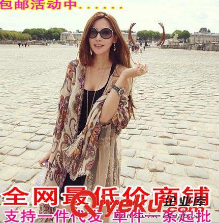 圍巾 2013秋冬圍巾 絲巾 批發(fā)復古小辣椒{za}韓版民族風 圖騰圍巾B02原始圖片3
