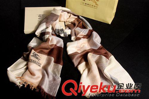 冬季保暖圍巾 歐美B家經(jīng)典藍(lán)標(biāo)馬標(biāo)英倫格子刺繡騎士logo男士女士通用圍巾披肩