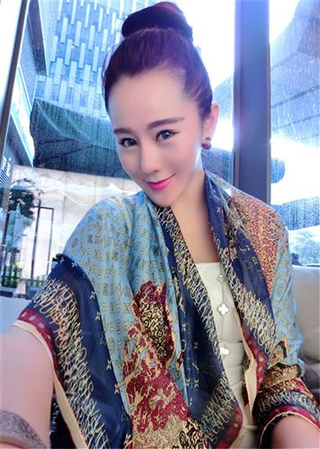 春秋絲巾 15新款{bfb}桑蠶絲絲巾女 春秋絲綢真絲長(zhǎng)巾 真絲地圖圍巾代理批發(fā)