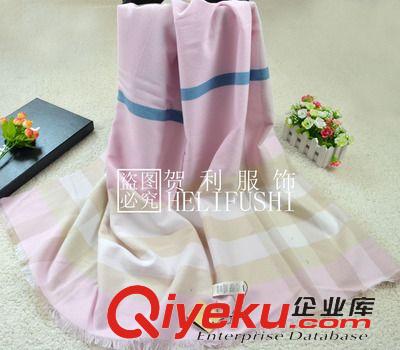 圍巾按材質(zhì)分 圍巾 女 秋冬保暖羊絨搓須加長(zhǎng)加厚兩用披肩圍巾 巴巴格圍巾外套原始圖片3