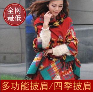 圍巾按規格分 歐美dp明星李小璐同款圍巾女雙面兩用披肩羊絨圍巾 一件代發