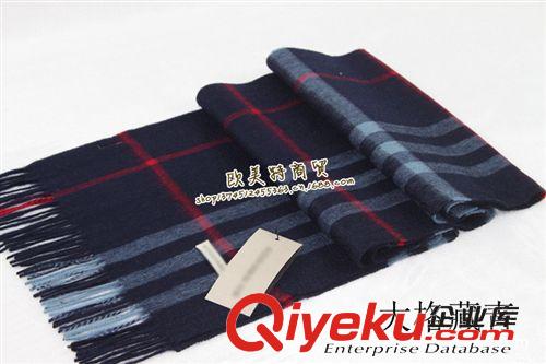 披肩 供應 純羊絨圍巾女士B家男士圍巾格子圍脖 批發代發代理