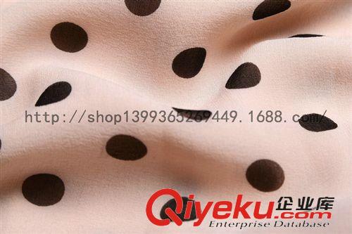真絲服裝 女式真絲短袖T恤桑蠶絲襯衫波點(diǎn)上衣大碼女裝2014夏季爆款雪紡衫原始圖片3