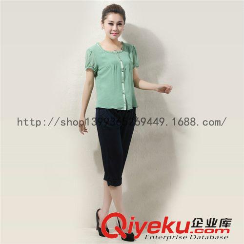 真絲服裝 2014夏季爆款撞色女式T恤真絲上衣桑蠶絲短袖大碼女裝新款雪紡衫