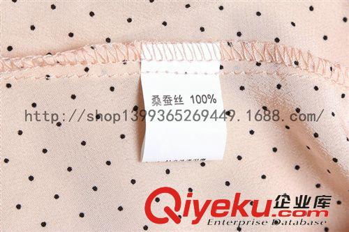 真絲服裝 4加大碼女裝真絲襯衫女式T恤桑蠶絲系帶上衣小點氣質女裝專柜zp原始圖片2