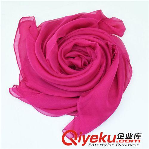 真絲圍巾/披肩 100桑蠶絲長絲巾真絲圍巾純色雪紡披肩上海故事新款高密紗巾爆款原始圖片3