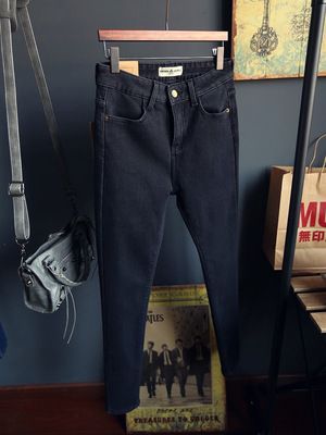 褲子 冬裝新款內(nèi)加絨彈力加厚保暖休閑顯瘦女士牛仔褲緊身打底褲批發(fā)