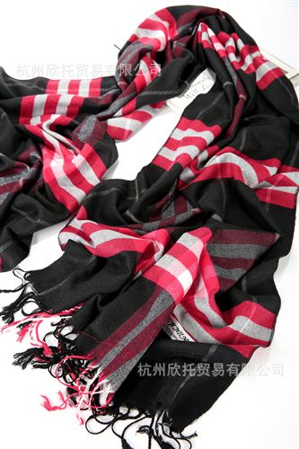 羊絨圍巾&披肩 秋冬經典B格 羊絨{yl}手感拉毛精梳時尚長款 披肩空調披肩圍巾原始圖片3