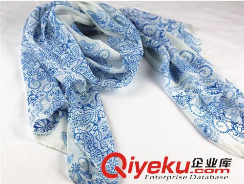 仿真絲圍巾&披肩 波西米亞沙灘巾絲巾超大青花瓷絲巾巾夏季防曬絲巾海灘度假必備原始圖片2