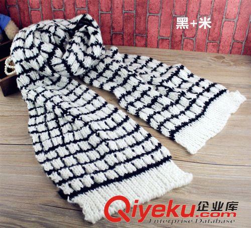 情侶款 新款韓國(guó)秋冬情侶款男女保暖加厚毛線圍脖套超大蓬松圍巾現(xiàn)貨批發(fā)原始圖片3