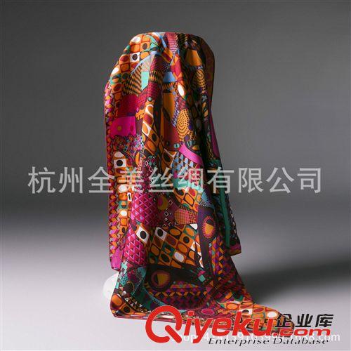 真絲斜紋綢方巾 全美dp設計女士印花絲巾 絲綢之翼90重磅真絲斜紋方巾 批發