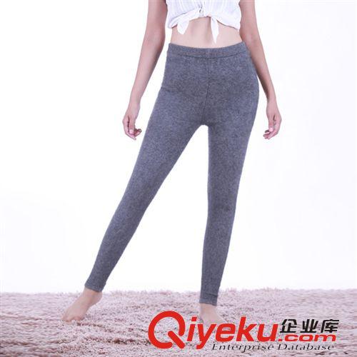羊絨褲 14新品女式羊絨褲超保暖貂絨褲女精紡修身打底貂絨褲柔軟廠家直供原始圖片2