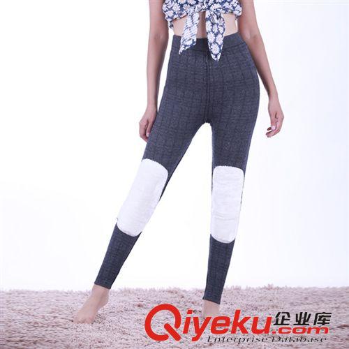 羊絨褲 2014zp秋冬季女裝 加厚小方格中腰羊絨打底褲 女收腹提臀羊毛褲原始圖片3