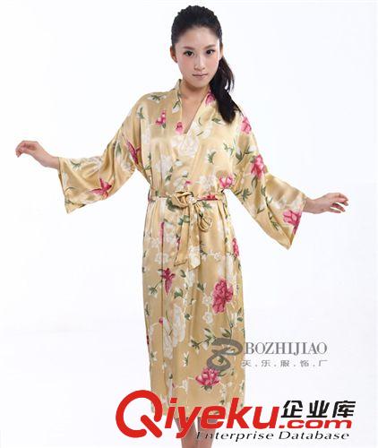 真絲女士睡袍 zp印花性感吊帶睡裙女真絲睡衣 多色可選 兩件套情趣家居服原始圖片2