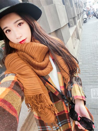 yb過(guò)時(shí)的圍巾 2014秋冬新款{dj2}定制  秋冬新款日韓純色百褶皺圍巾流蘇百搭圍巾原始圖片3