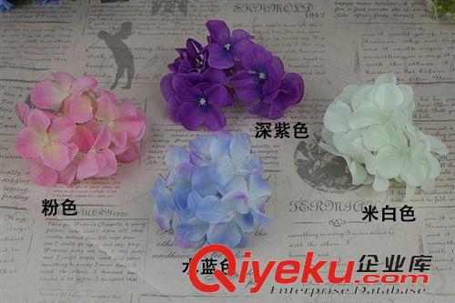 DIY配件仿真花 繡球花頭 攝影婚慶道具 仿真假花絹花家居飾品 路引花插花7色批發原始圖片2