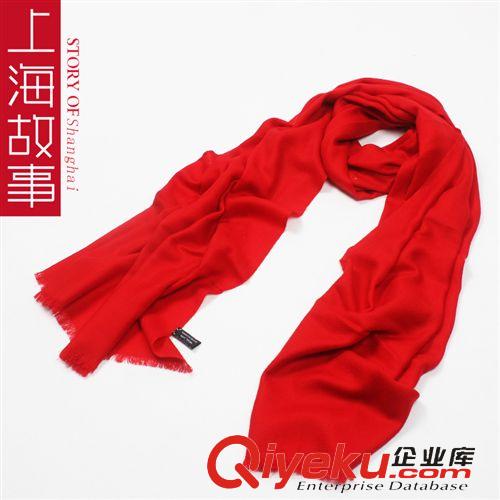 按價格分類 上海故事原裝zp秋冬保暖圍巾噴繪純羊毛圍巾批發(fā)禮品圍巾采購