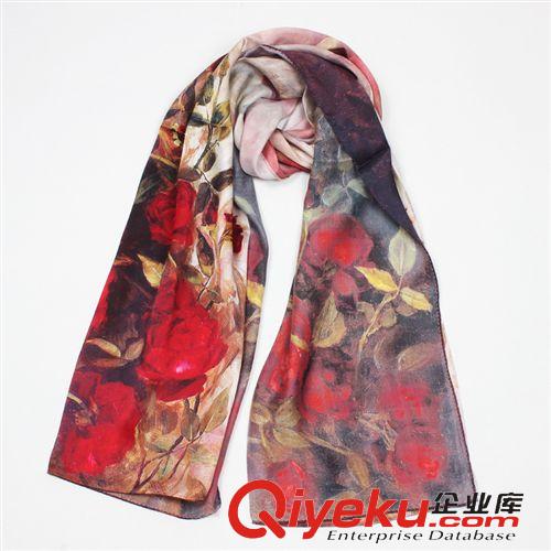 活動專區(qū) 上海故事原裝zp 2014秋冬新款單層數(shù)碼噴繪真絲禮品圍巾批發(fā)