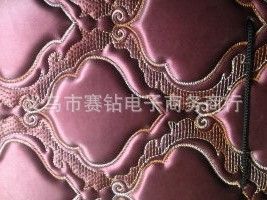 裝飾材料 義烏絎縫繡花皮革適用于裝潢裝飾軟包酒店家具家居移門背景墻批發原始圖片3