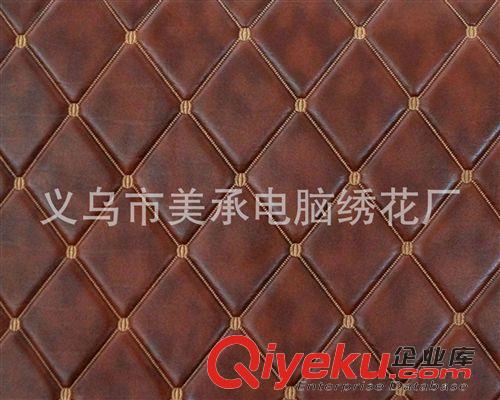 新款上市 廠家直銷一公分移門皮革 gd紅色 皮革刺繡 軟包裝飾原始圖片2