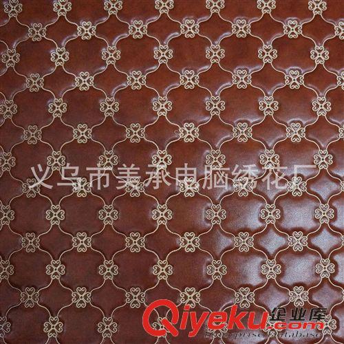 軟包皮革 廠家批發移門皮革 定做海綿繡花皮革原始圖片2