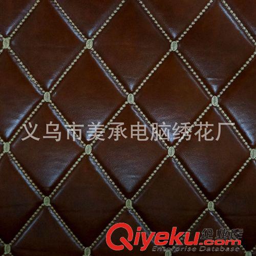 軟包皮革 廠家批發(fā)移門軟包 歐式繡花皮革 墻面裝飾皮革原始圖片3
