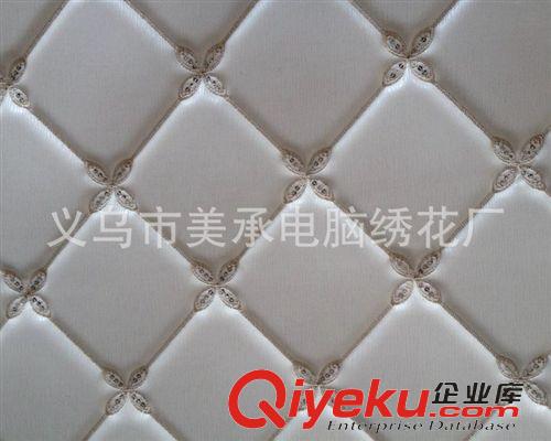 軟包皮革 【廠家生產(chǎn)】移門刺繡皮革 1公分優(yōu)質(zhì)家居裝飾革 人造PU軟包皮革原始圖片3