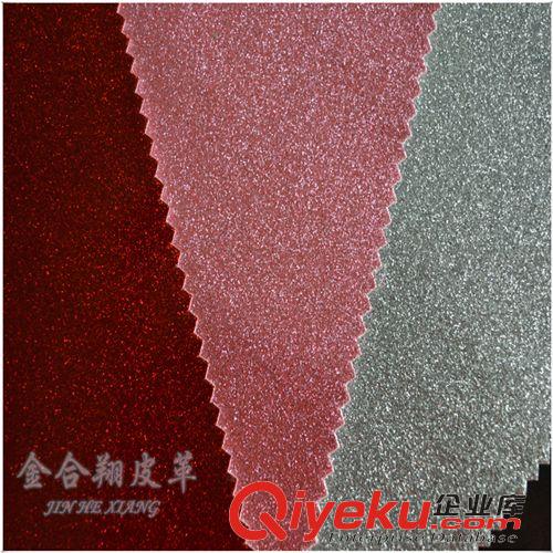 金蔥閃光皮革系列 【廠家直銷】大量供應(yīng)金蔥粉超軟水晶格利特皮革面料底PU原始圖片2