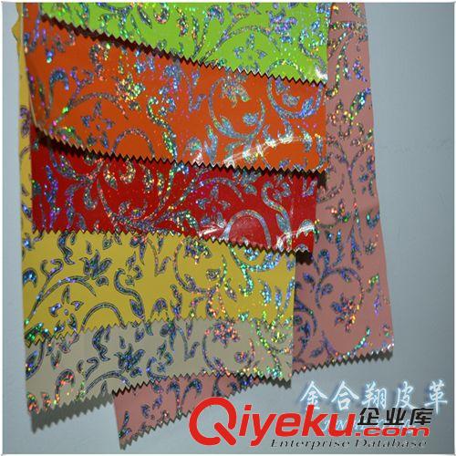 植絨印花皮革系列 【廠家直銷】大量供應(yīng)批發(fā)高品質(zhì)超軟幻彩植絨印花PU人造革